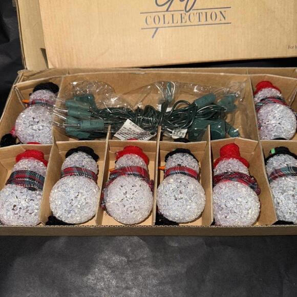Avon Gift Collection Snowman Light String Set NIB - Picture 2 of 2